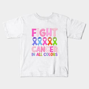 Fight Cancer In All Color Kids T-Shirt